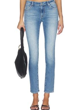 NWT AG Adriano Goldschmied Prima Cigarette Jeans Sz 26 Light Wash Italian Denim